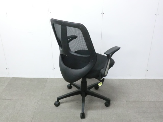 OAチェア肘有 / ブラック / 【中古】