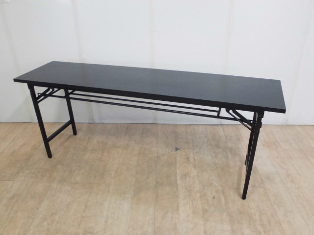ブラック/折り畳みテーブル/【中古】