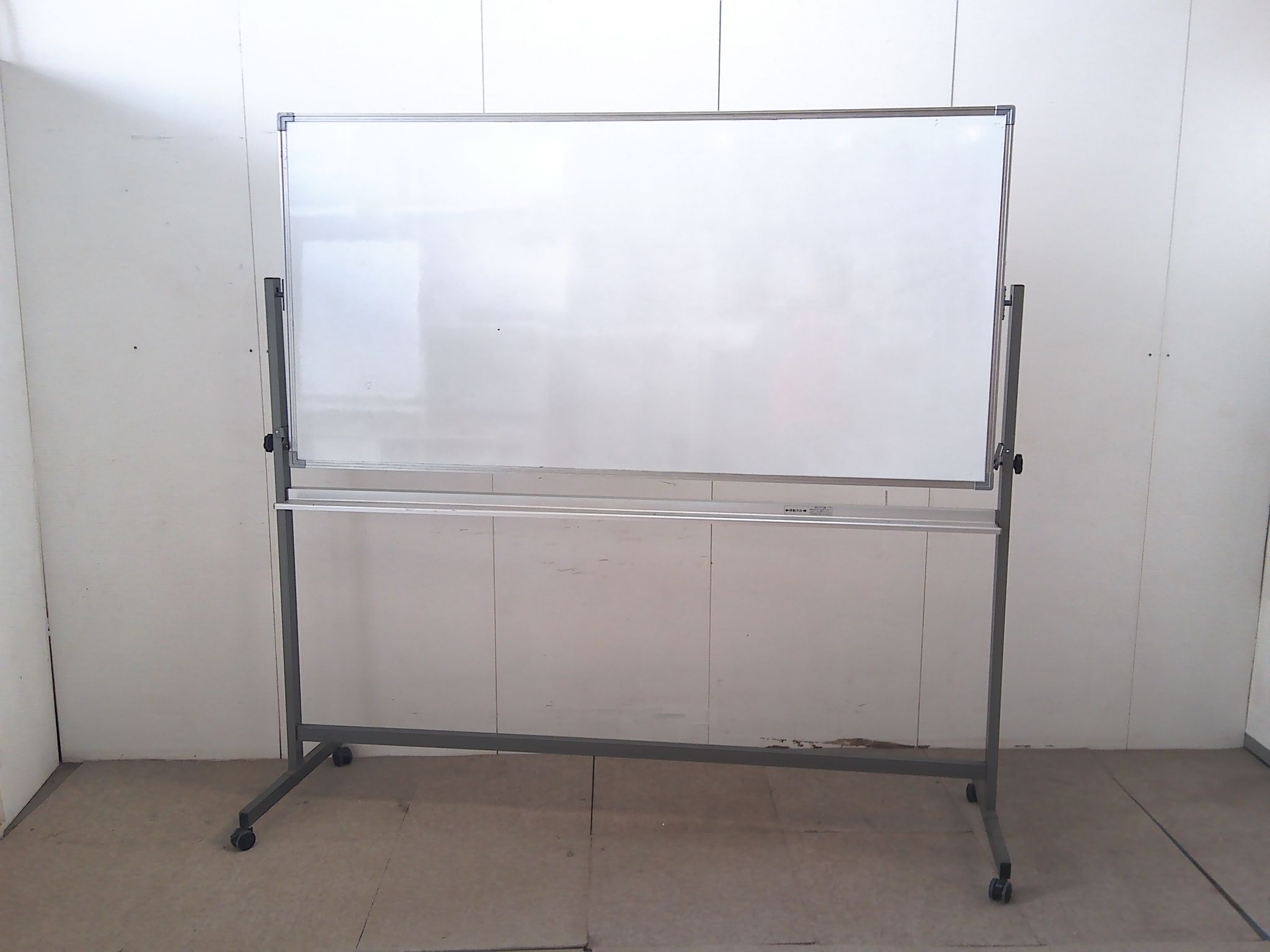 ホワイト/ホワイトボード/【中古】/キャスター付