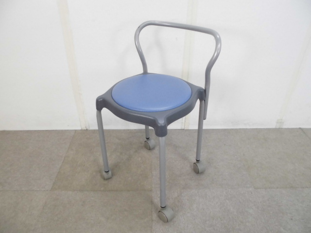 スツール / ブルー / キャスター付き