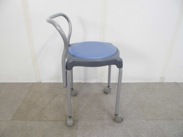 スツール / ブルー / キャスター付き