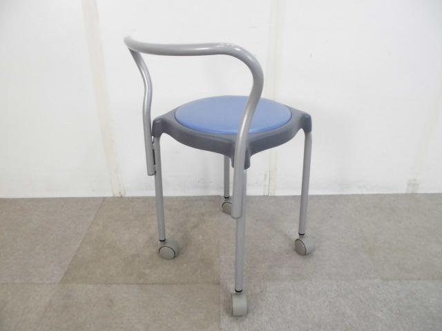 スツール / ブルー / キャスター付き