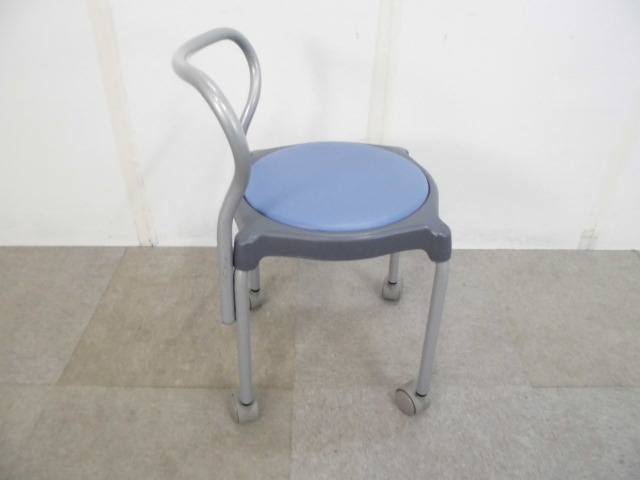 スツール / ブルー / キャスター付き