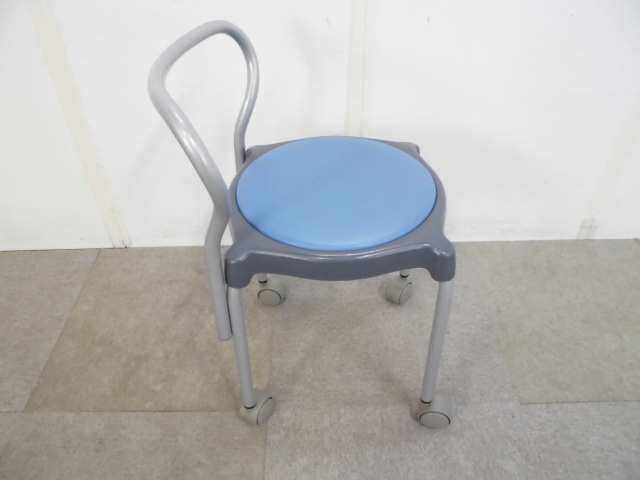 スツール / ライトブルー / キャスター付き