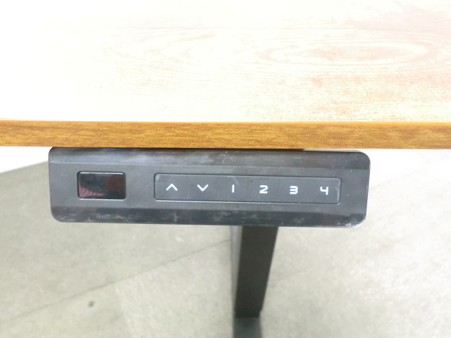 昇降デスク / 木目調 / 【中古】