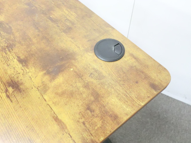 昇降デスク / 木目調 / 【中古】