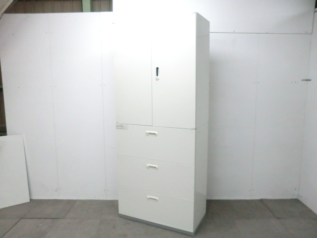 プラス/ リンクス / ホワイト / 【中古】 上下連結書庫