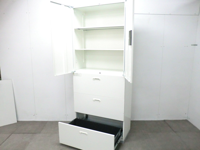 プラス/ リンクス / ホワイト / 【中古】 上下連結書庫