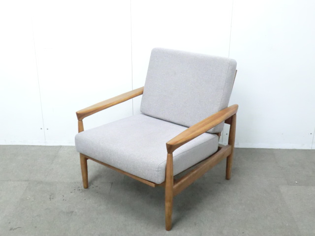 １人用ソファ / 木目調 / 【中古】