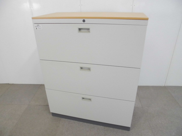 クロガネ/ニューグレー/３段ラテラルキャビネット