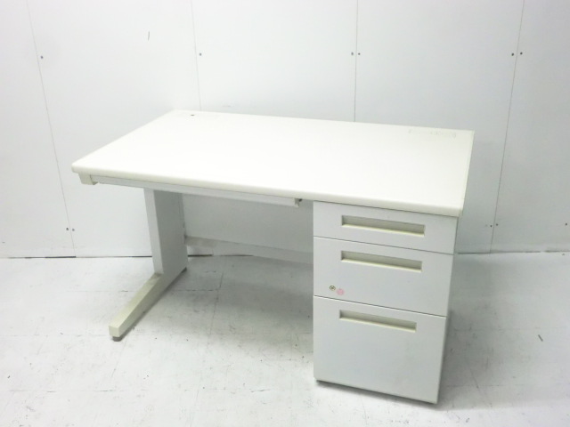 イナバ / ホワイト 【中古】 片袖デスク