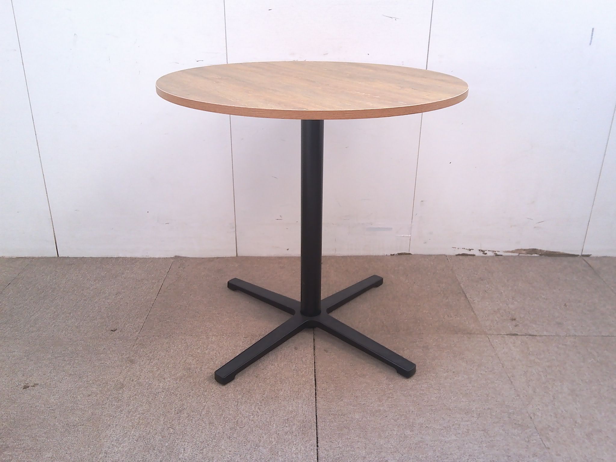 木目調/丸テーブル/【中古】/直径750