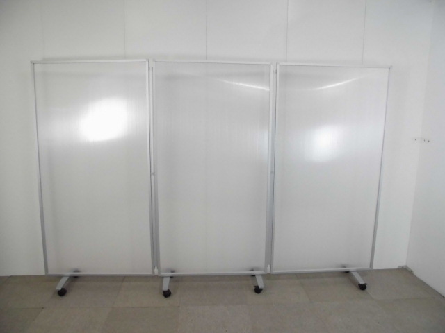 3連パーティション / 半透明 / アクリル