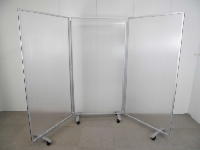 3連パーティション / 半透明 / アクリル