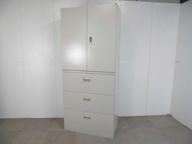 オカムラ / 木目調 / 上下連結キャビネット