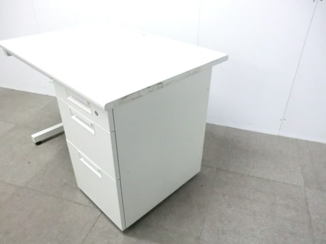 プラス / LEED / ホワイト / 【中古】 片袖デスク