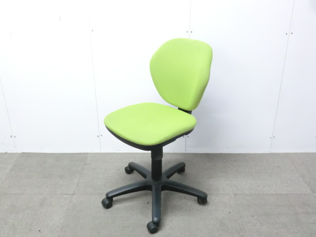 ＯＡチェア / ライトグリーン / 【中古】 肘有