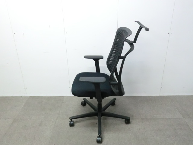 ウチダ / AJ / ブラック / 【中古】 OAチェア肘有