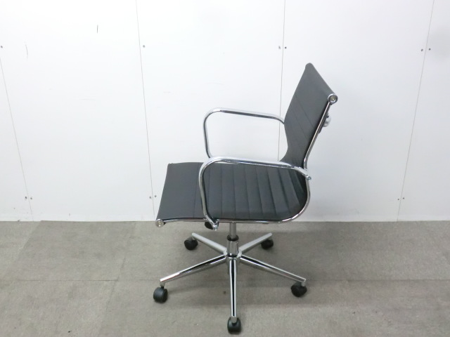 OAチェア / ブラック / 【中古】 肘有