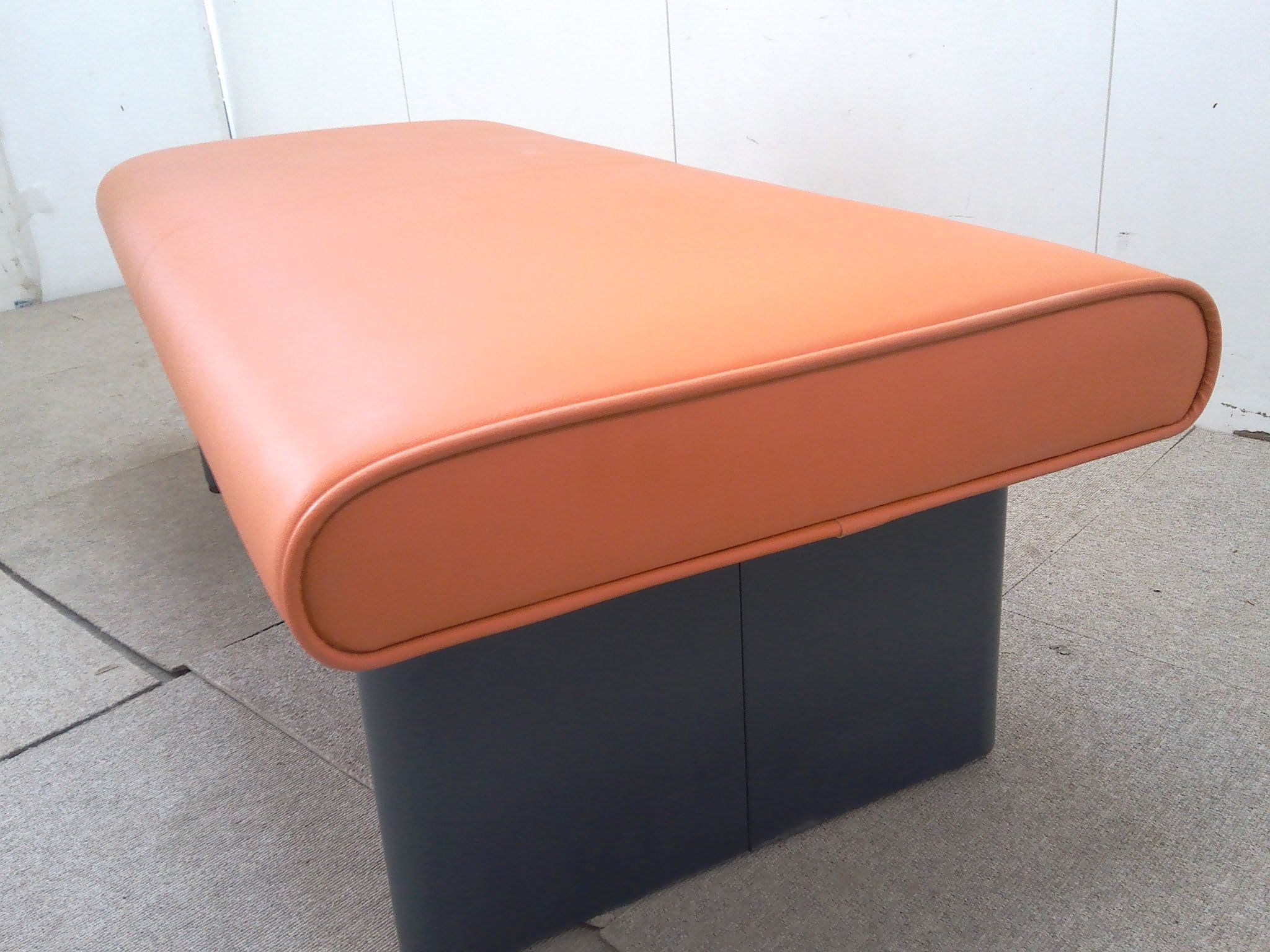 オレンジ/ベンチソファ/【中古】