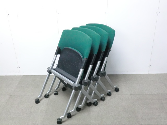 オカムラ/LITA / グリーン / 【中古】 カートチェア