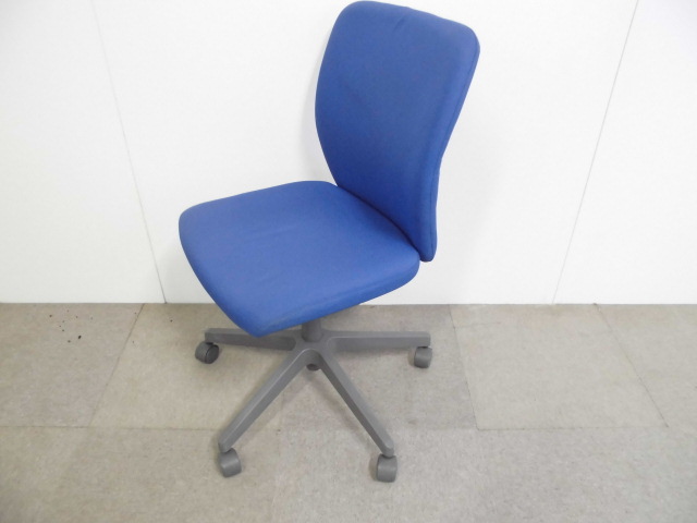 コクヨ/チェロ/ブルー/OAチェア肘無し/【中古】
