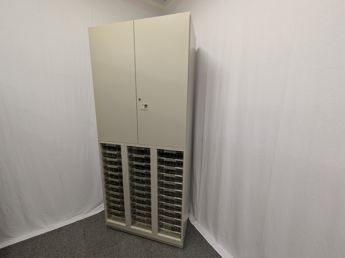 DSK / ニューグレー / 【中古】 上下連結書庫