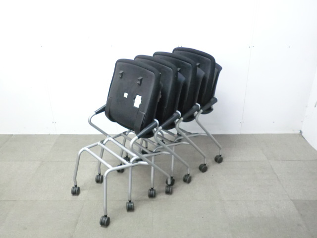 コクヨ/ サテリテ / ブラック / 【中古】 カートチェア