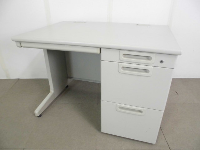 プラス/ニューグレー/片袖デスク/【中古】