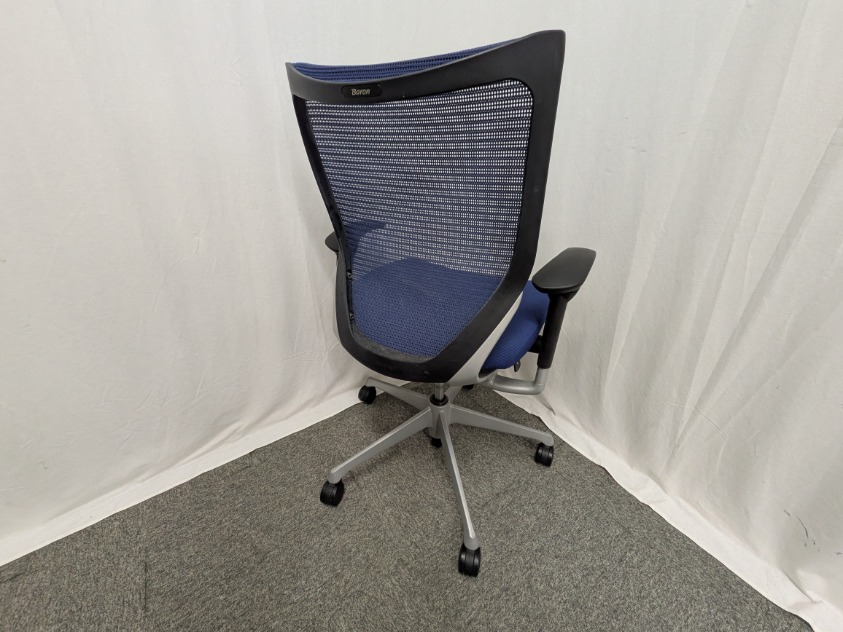 オカムラ バロン ブルー 【中古】 OAチェア肘有