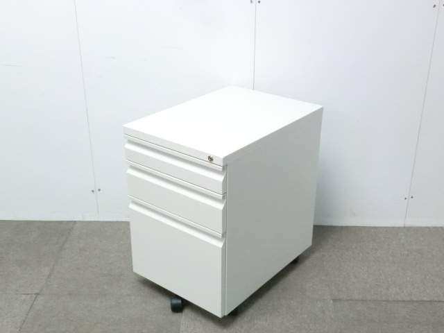 ３段ワゴン / ホワイト / 【中古】