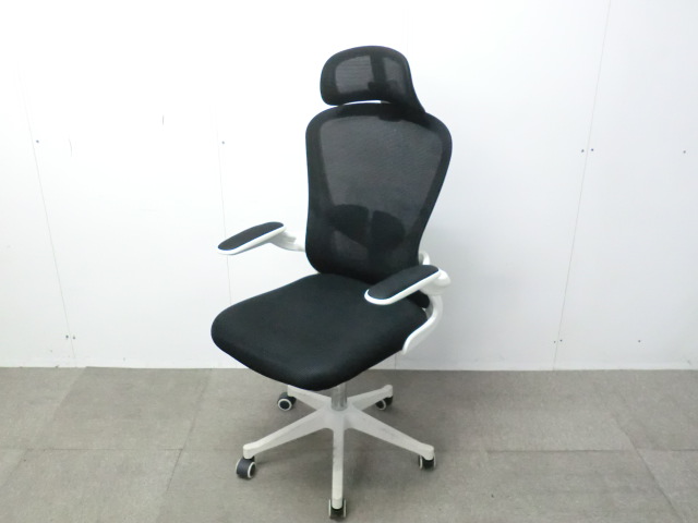 OAチェア / ブラック / 【中古】 肘有