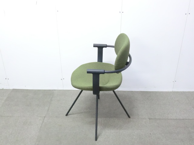 イトーキ / グリーン / 【中古】 ミーティングチェア