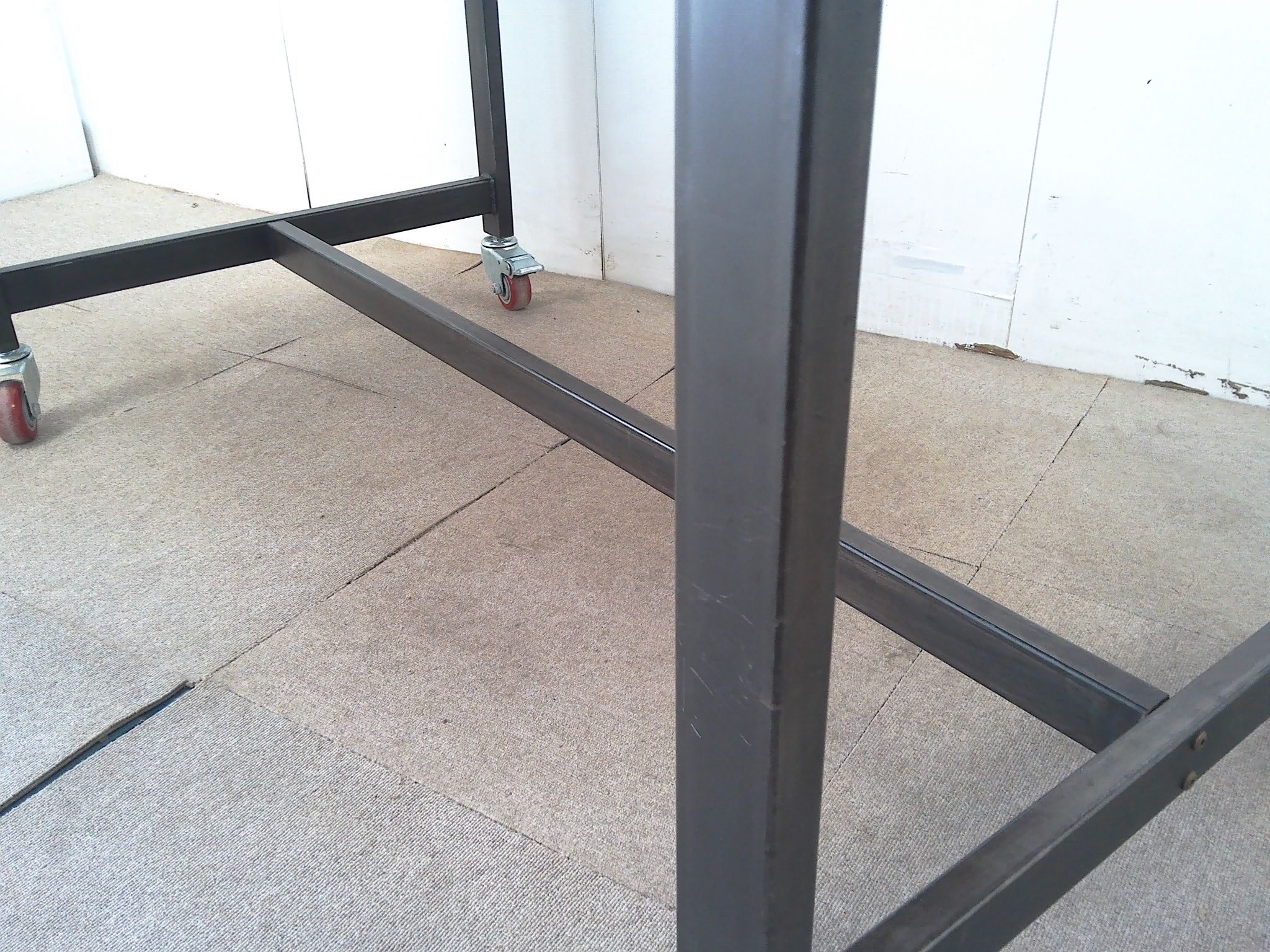 木目調/会議テーブル/キャスター付き/