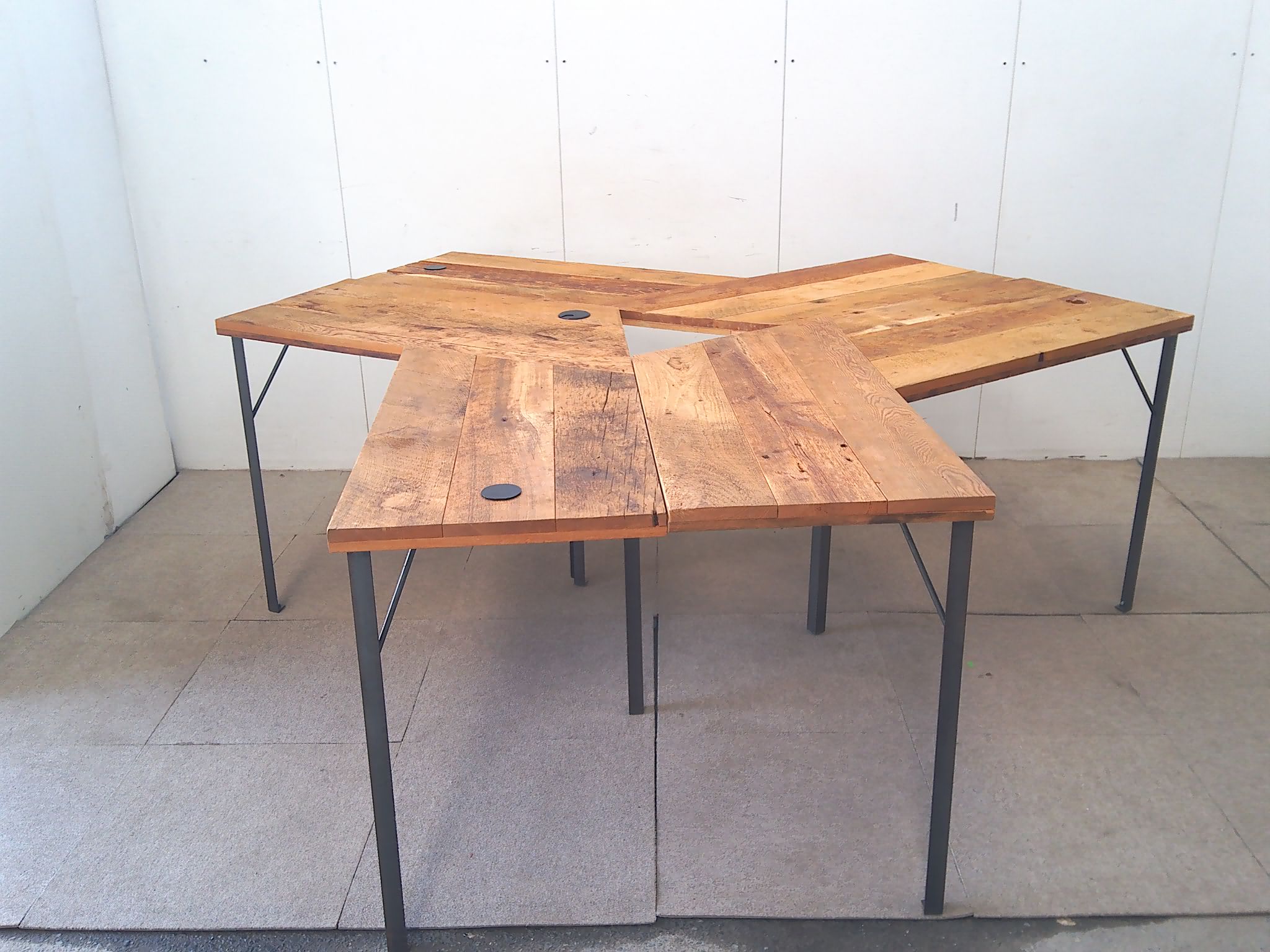 木目調/会議テーブル/【中古】