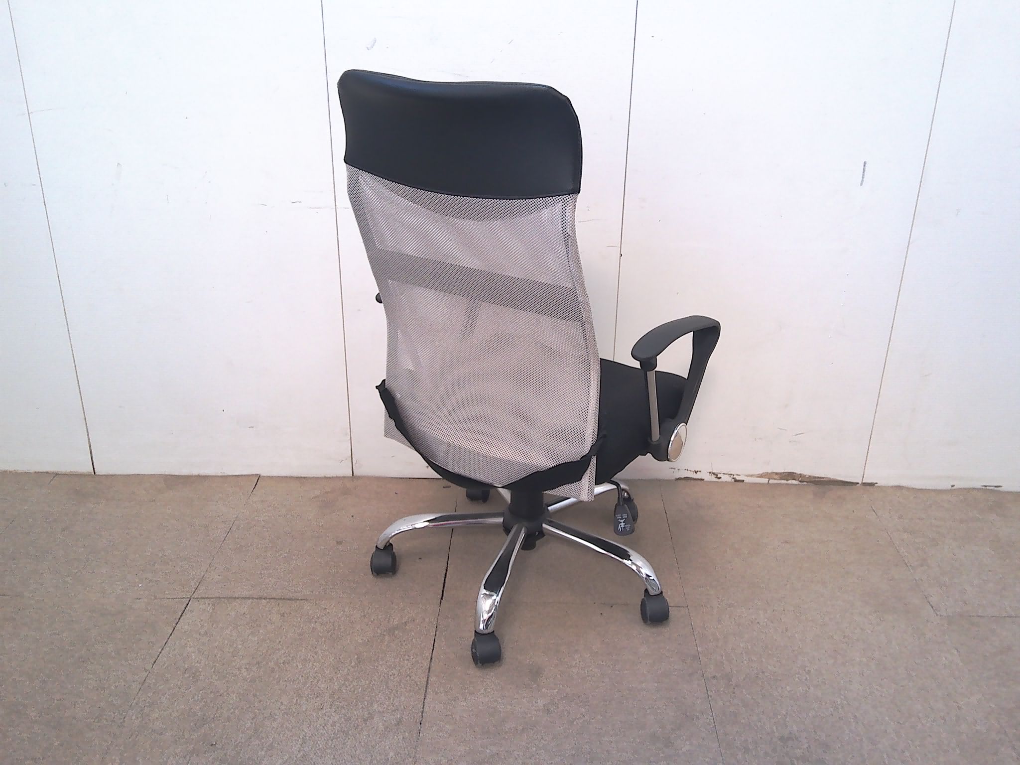 グレー/OAチェア/肘有/メッシュ/