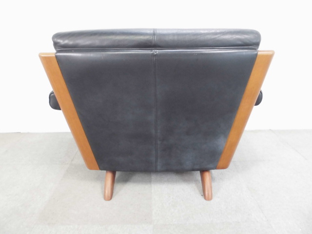 1人掛けソファ/ブラック/【中古】