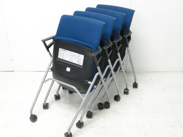 コクヨ / ピエガ / ダークブルー 【中古】 カートチェア