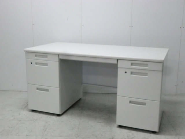 コクヨ / ピクサ / ホワイト 【中古】 両袖デスク