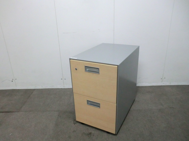 コクヨ / 木目調 【中古】 2段ワゴン