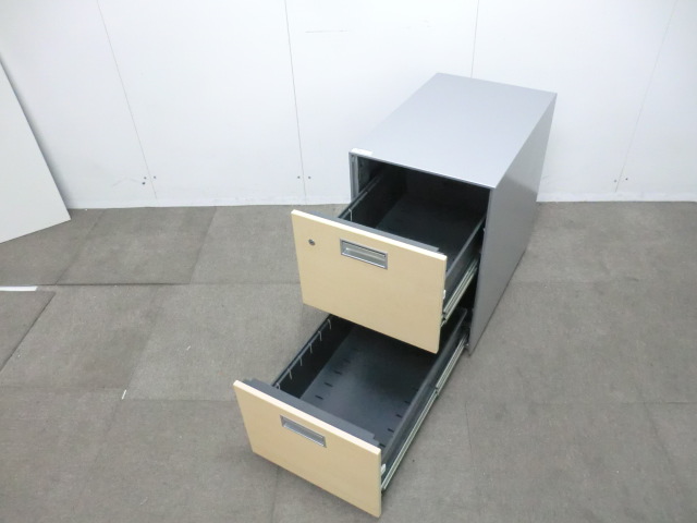 コクヨ / 木目調 【中古】 2段ワゴン