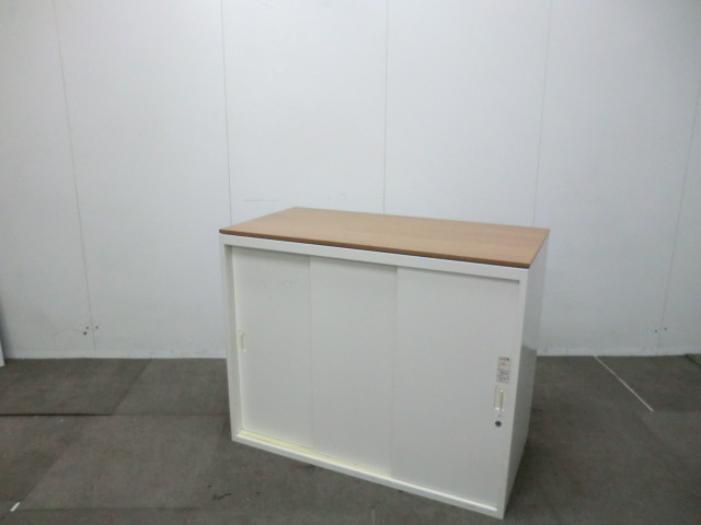 オカムラ / レクトライン / ホワイト 【中古】引違い書庫