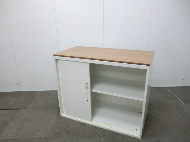 オカムラ / レクトライン / ホワイト 【中古】引違い書庫