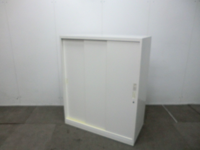 オカムラ / レクトライン / ホワイト 【中古】引違い書庫