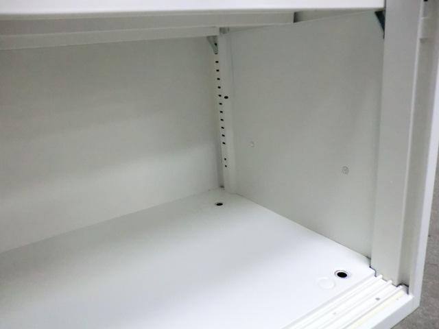 オカムラ / レクトライン /ホワイト 【中古】引違い書庫