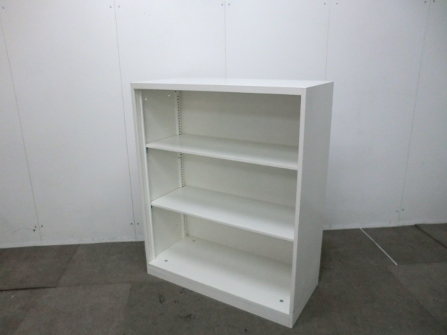 オカムラ/レクトライン/ホワイト【中古】オープンキャビネット