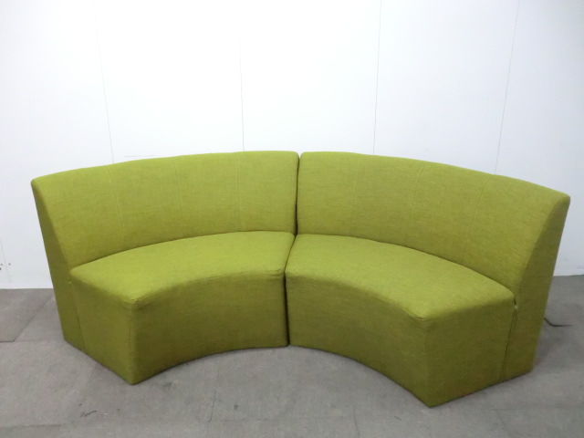 ソファ2点セット / グリーン 【中古】