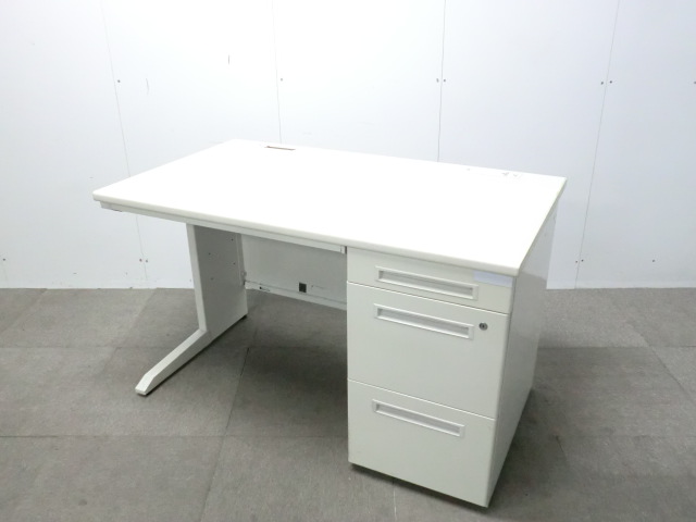 ライオン / ホワイト / 【中古】 片袖デスク