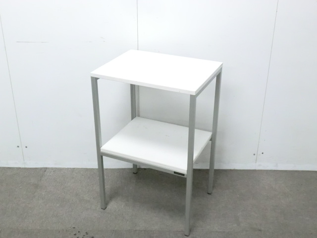 オカムラ / ホワイト / 【中古】 電話台