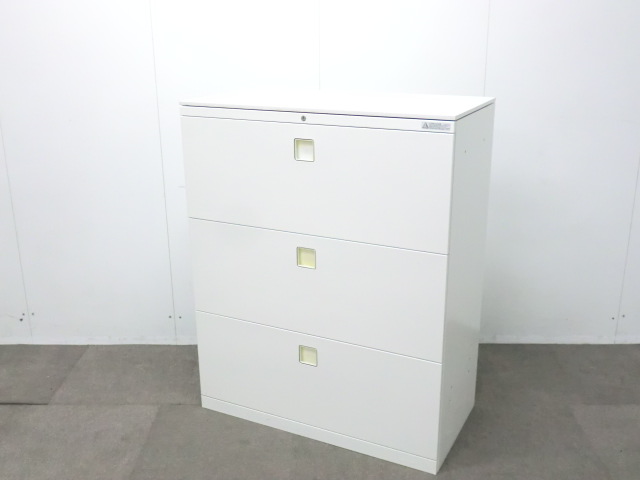 オカムラ/レクトライン/ホワイト / 【中古】 ３段ラテラル